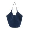 Dark blue suede