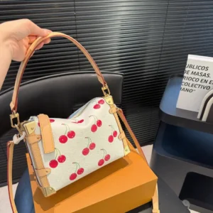 2025 Winter and Autumn High Quality All-match Classic and Fashionable Zipper and Bow Cherry Bag ZXM016