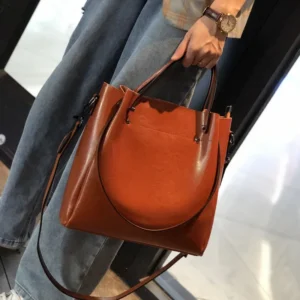 2025 hot sale leather tote Bucket bags quality women top handle handbags commuter shoulder crossbody bag large capacity