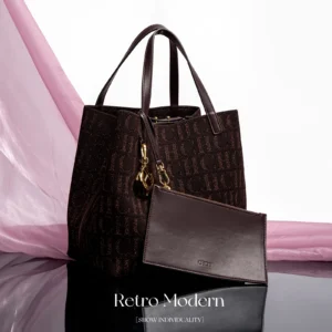 Fashion New Solid Color Women's Bucket Bag Large Capacity Letter Design Small Card Bag Accessories Handbag