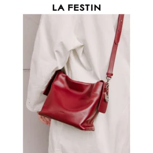 LA FESTIN Original Handbag Women 2025 New Bucket Bag Fashion Leather Bag Shoulder Bag Luxury Designer Crossbody Bag