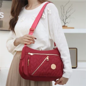 Women's Crossbody Bag, Quilted Design Shoulder Bag, Durable Fashion Purse With Adjustable Strap