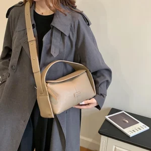 Shoulder Bags for Women PU Leather Horizontal Niche Crossbody Bag Large Capacity Fashion Trend Shoulder Bags Commuting Handbag