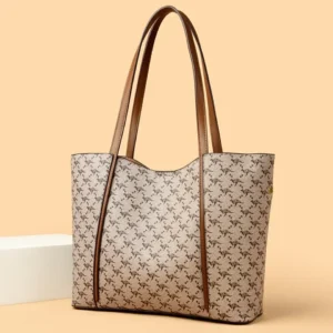 Women Quality Leather Shoulder Bags Elegant Pattern Ladies Luxury Designer Handbag Large Tote Bag Commuter Shopper Sac A Main