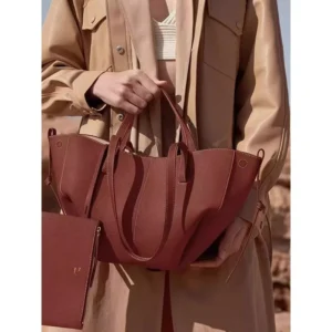 High quality wing bag, new cowhide bucket bag, fashionable handbag, leather handheld commuting large capacity diagonal cross bag