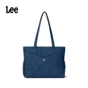 LEE Young Fashion Transparent PVC Ladies Ita-bag Denim Blue clearing Tote Ita Bag Women Daily College Student Book Bag Handbag